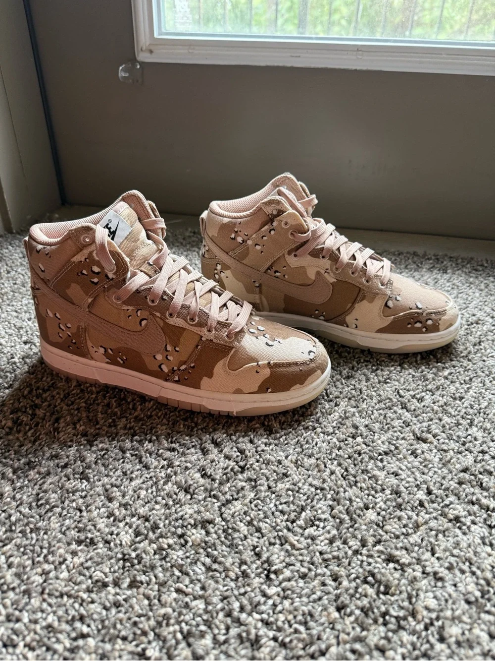 Nike Kids' Dunk High in Desert Camo Tan